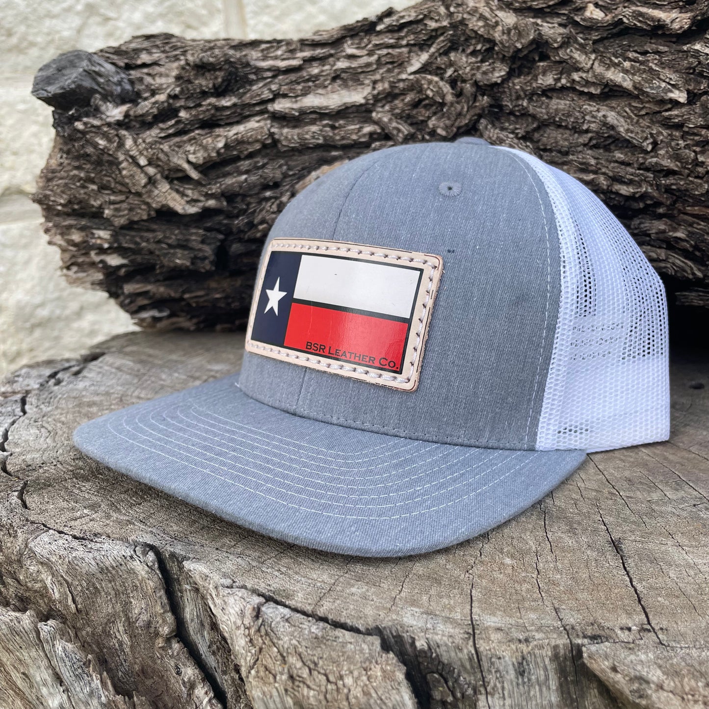 Texas Flag Trucker Hat - Heather Grey/White